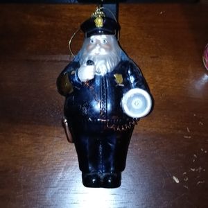 Police Santa Christmas ornament